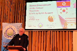 Universal Peace Federation UK Ambassador for Peace meeting with Korean Peninsula expert Keith Bennett speaking at 43 Lancaster Gate on recent DPRK developments and peace dialogue.