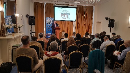 Participants attending the UPF-UK seminar on the Founders' Vision, featuring presentations on universal values, peace principles, and Ambassador for Peace appointments.