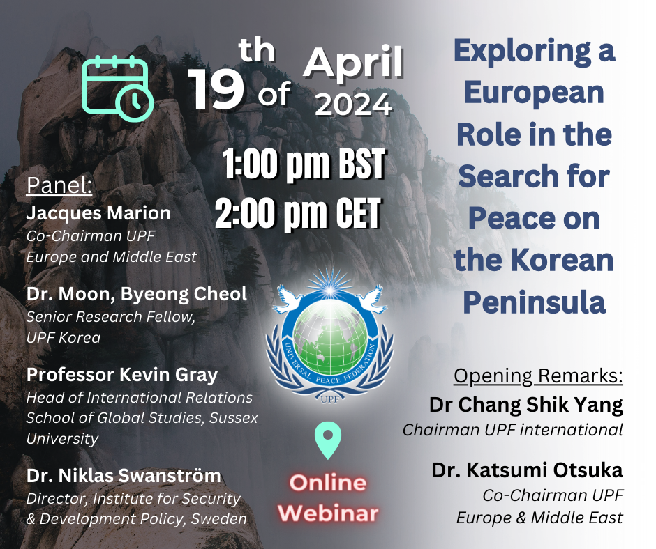 Europe’s Role in Korean Peninsula Peace | UPF UK 2024