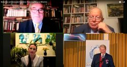 Universal Peace Federation UK event on global peace and media responsibility, featuring journalists, media experts, and Ambassadors for Peace at Lancaster Gate. Marco Respinti, Ian Pelham Turner, Peter Zoehrer and Hera Kruja