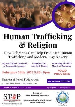 STOP Human Trafficking - Religious Perspectives, 26th February, 2025