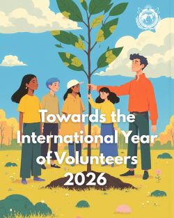 Universal Peace Federation volunteers supporting community service initiatives on International Volunteer Day 2025, advancing SDGs and global peace